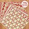 24 Sheets Christmas Pattern Paper Santa Reindeer Snowman Scrapbook Specialty Paper Double Sided Kraft Red Craft Paper For Xmas DIY Card Making Photo Album Decor, 6 x 6 Inch